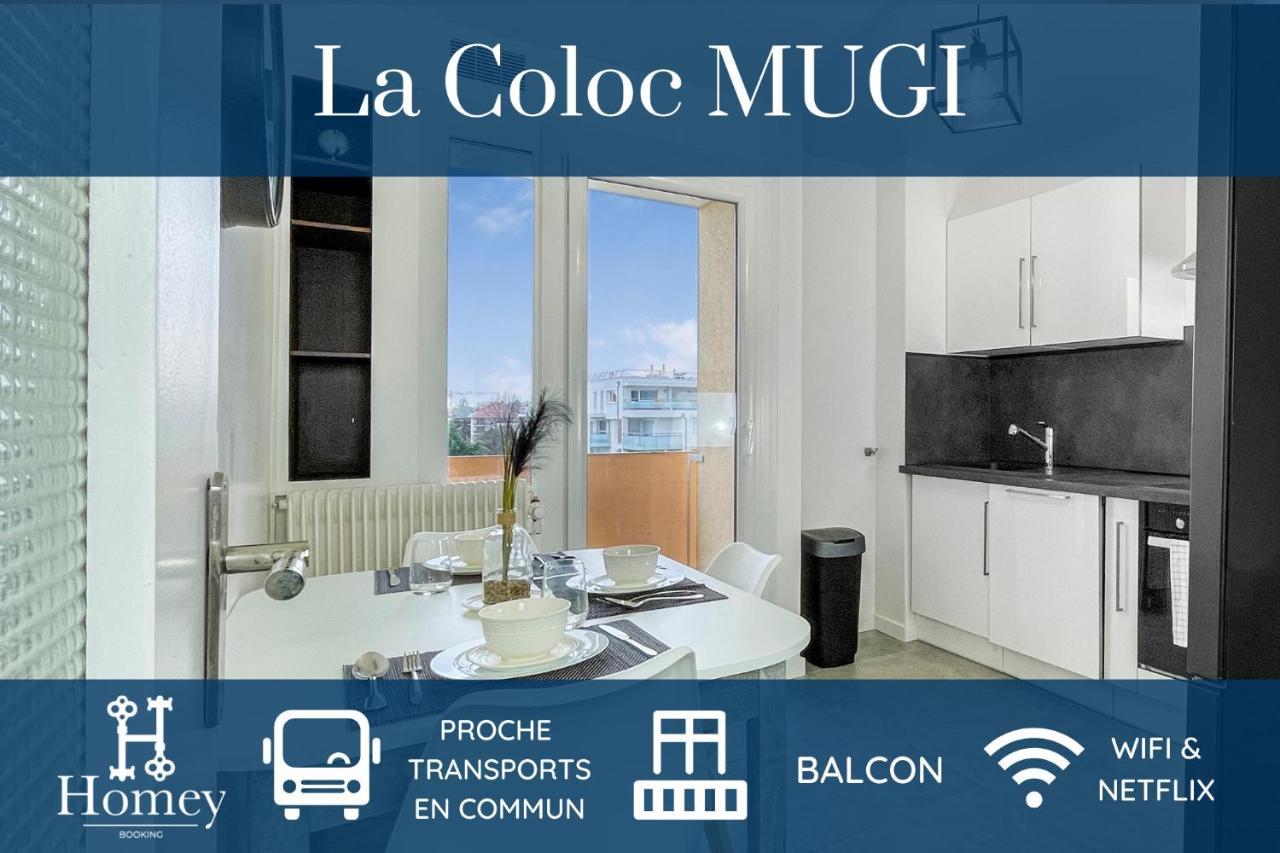 אנמסה Homey La Coloc Mugi - Colocation Haut De Gamme - Chambres Privees - Balcon - Wifi Et Netflix - Proche Transports Commun מראה חיצוני תמונה